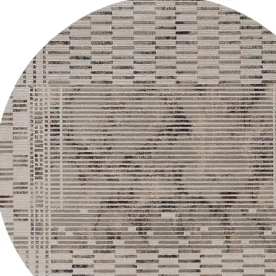 8' Natural Round Area Rug Photo 4
