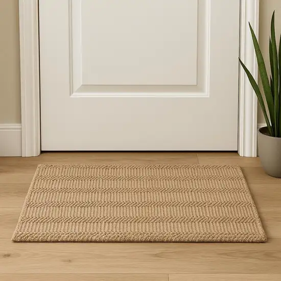 Natural Jute Abstract Hand Woven Area Rug Photo 1