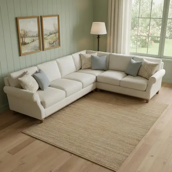 Natural Jute Flatweave Handmade Area Rug Photo 1