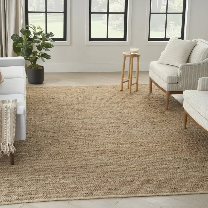 Natural Jute Flatweave Handmade Area Rug Photo 5