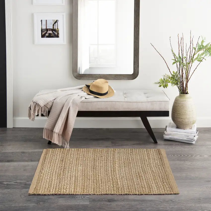Natural Jute Flatweave Handmade Area Rug Photo 3