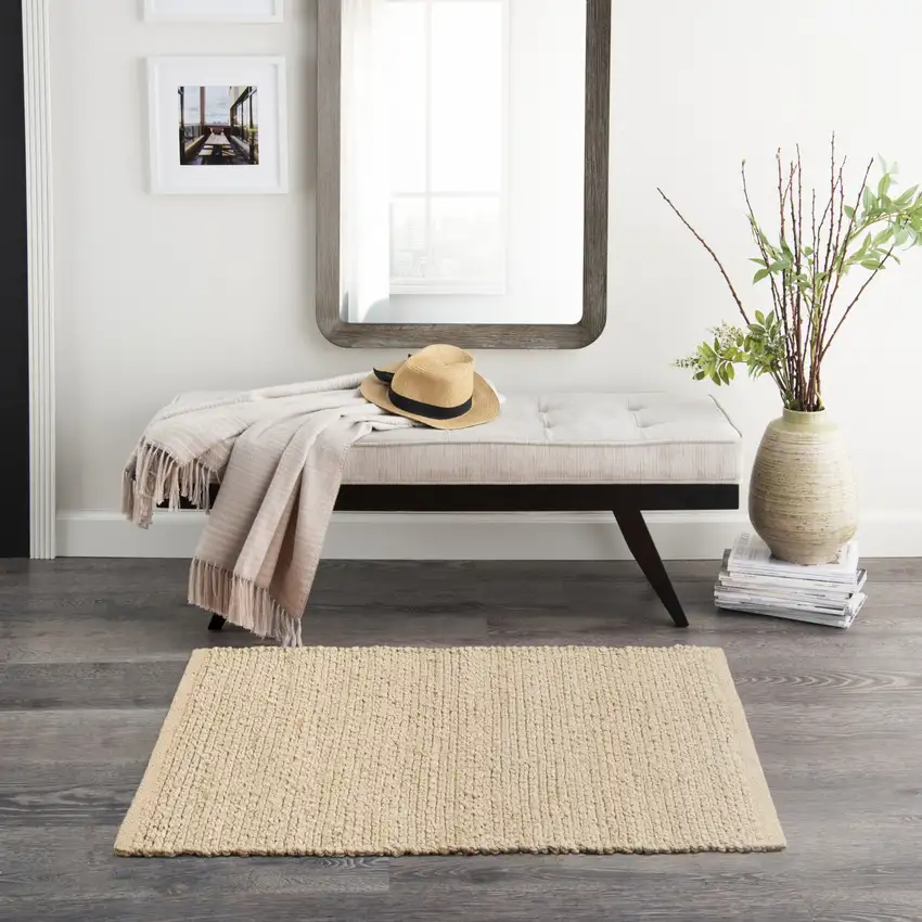 Natural Jute Flatweave Handmade Area Rug Photo 3