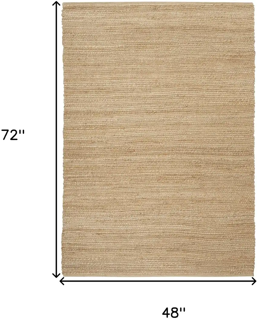 Natural Jute Flatweave Handmade Area Rug Photo 3