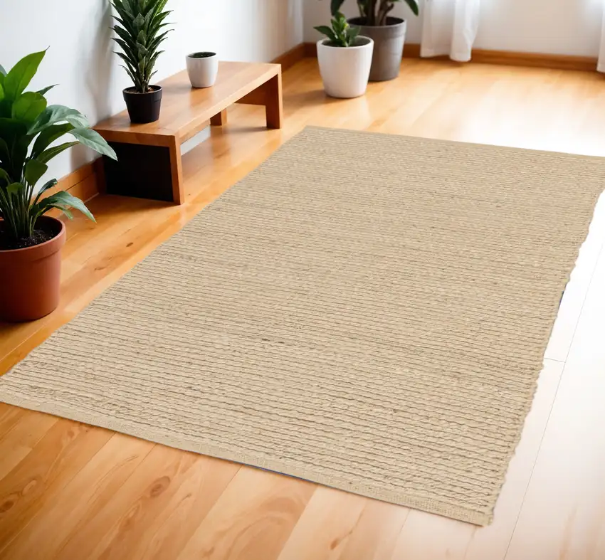 Natural Jute Flatweave Handmade Area Rug Photo 1