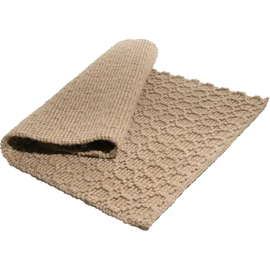 Natural Jute Geometric Hand Woven Area Rug Photo 5