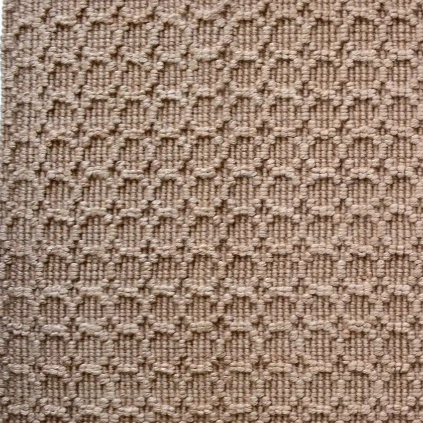 Natural Jute Geometric Hand Woven Area Rug Photo 3