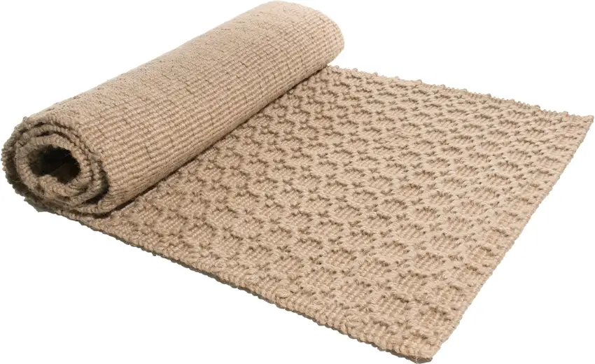 Natural Jute Geometric Hand Woven Area Rug Photo 4