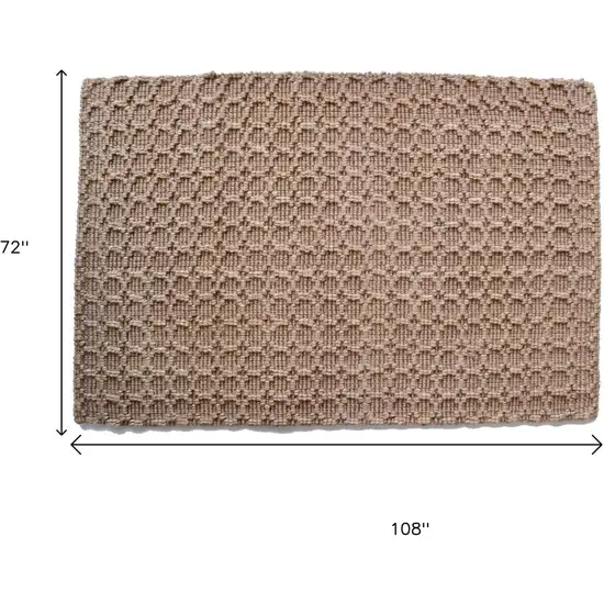 Natural Jute Geometric Hand Woven Area Rug Photo 6