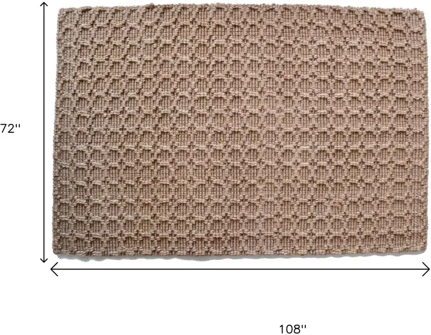 Natural Jute Geometric Hand Woven Area Rug Photo 6