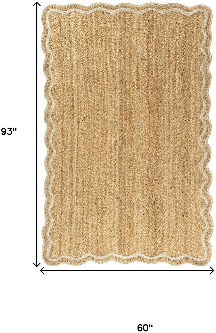 Natural Jute Hand Braided Area Rug Photo 3