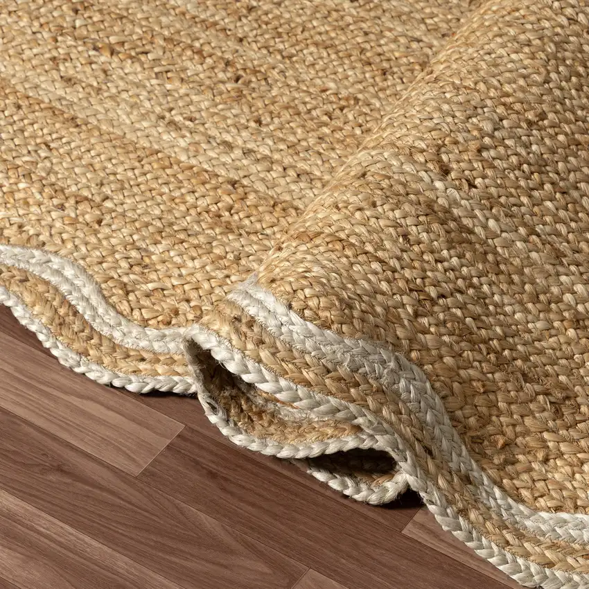 Natural Jute Hand Braided Area Rug Photo 6