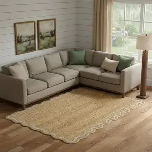 Photo of Natural Jute Hand Braided Area Rug