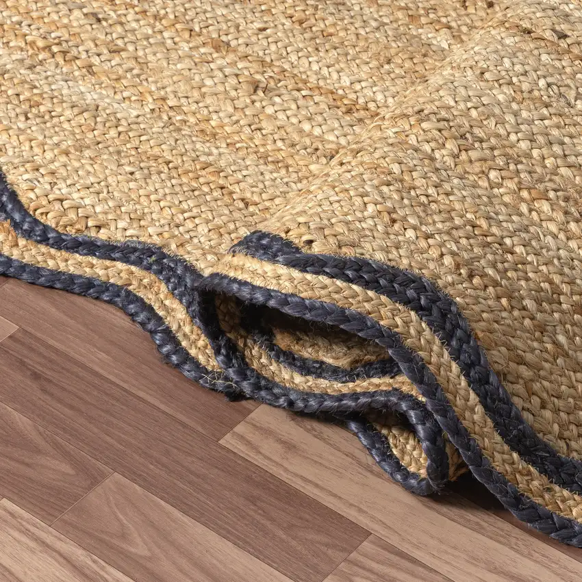 Natural Jute Hand Braided Area Rug Photo 6