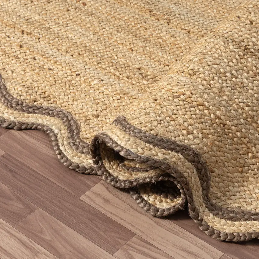 Natural Jute Hand Braided Area Rug Photo 6