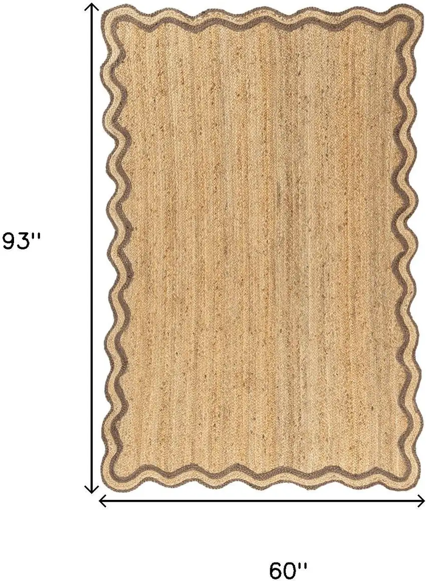 Natural Jute Hand Braided Area Rug Photo 3