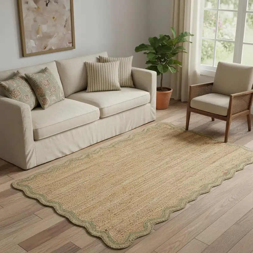 Natural Jute Hand Braided Area Rug Photo 1