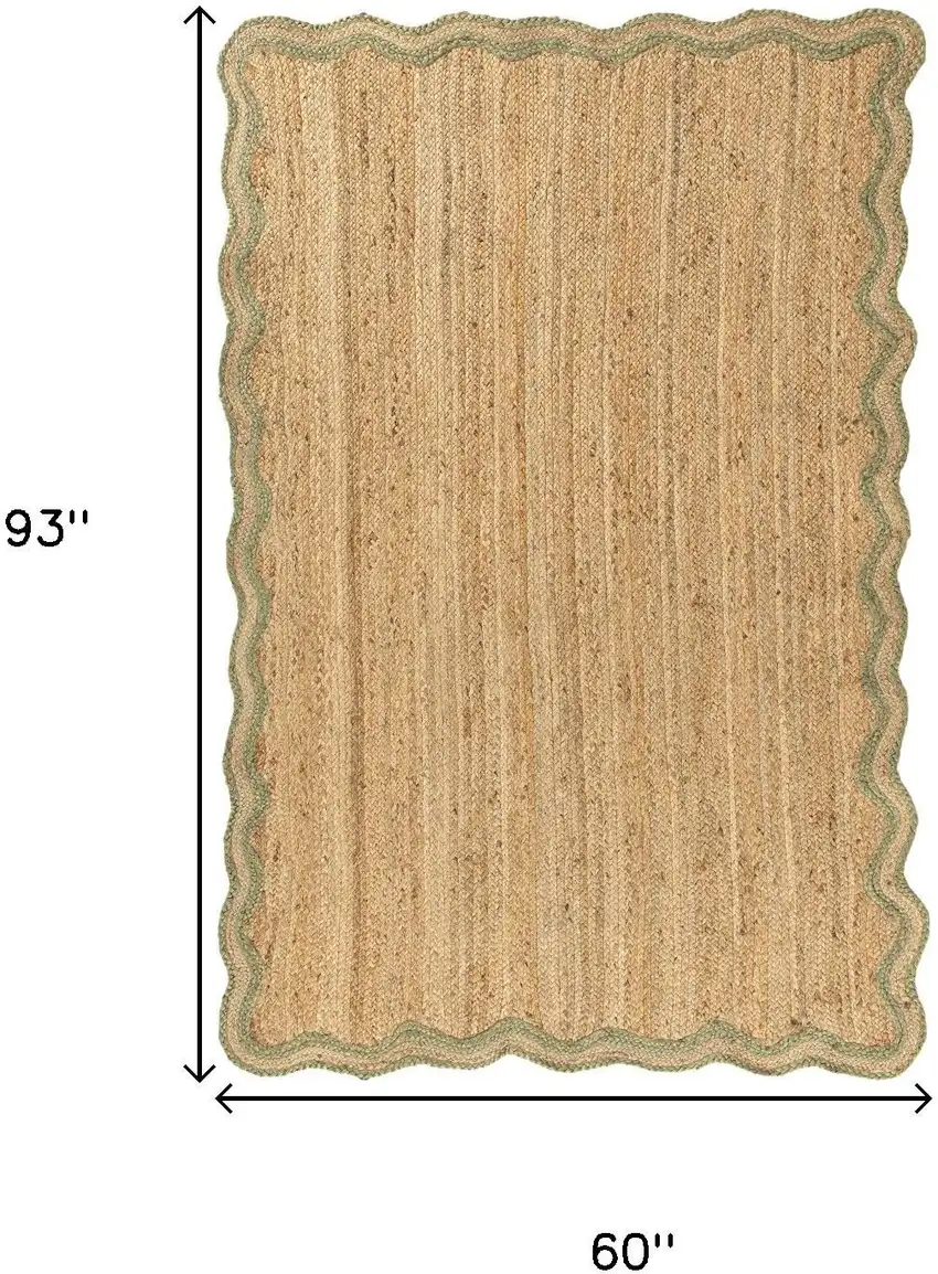 Natural Jute Hand Braided Area Rug Photo 3