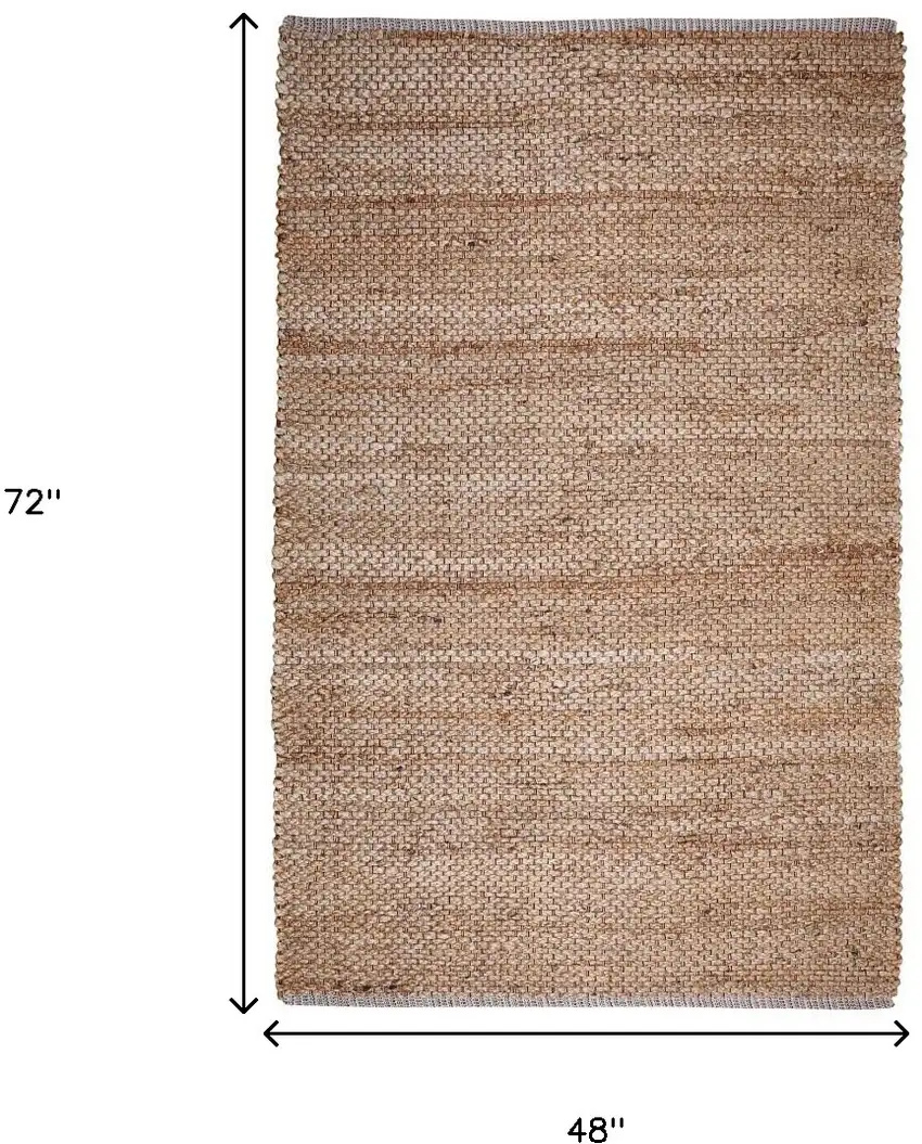 Natural Jute Hand Woven Area Rug Photo 5