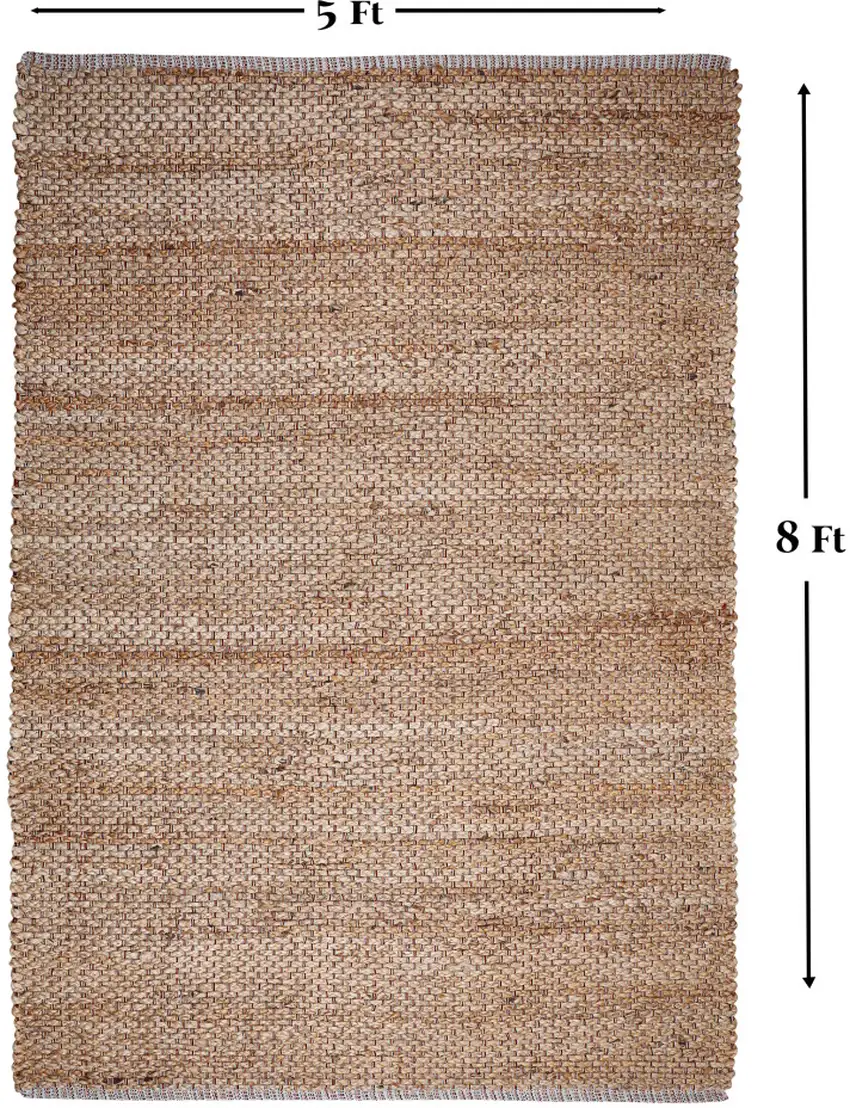Natural Jute Hand Woven Area Rug Photo 6
