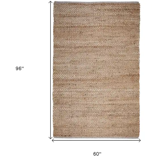 Natural Jute Hand Woven Area Rug Photo 5