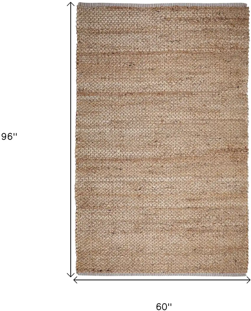 Natural Jute Hand Woven Area Rug Photo 5