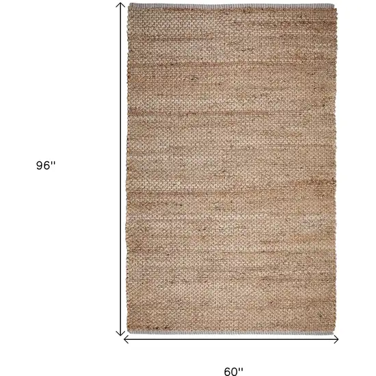 Natural Jute Hand Woven Area Rug Photo 5