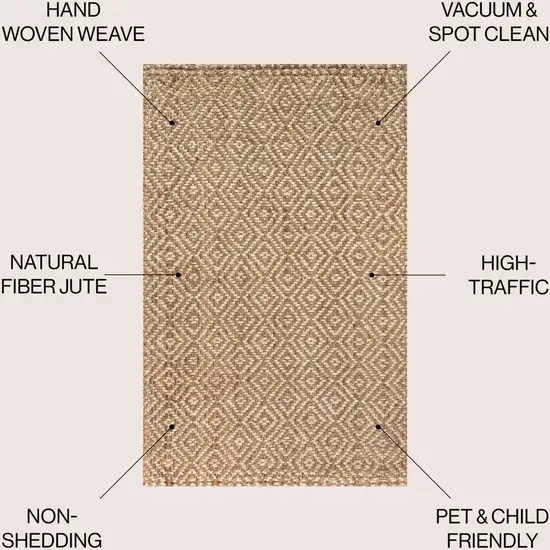 Natural Jute Handmade Area Rug Photo 9