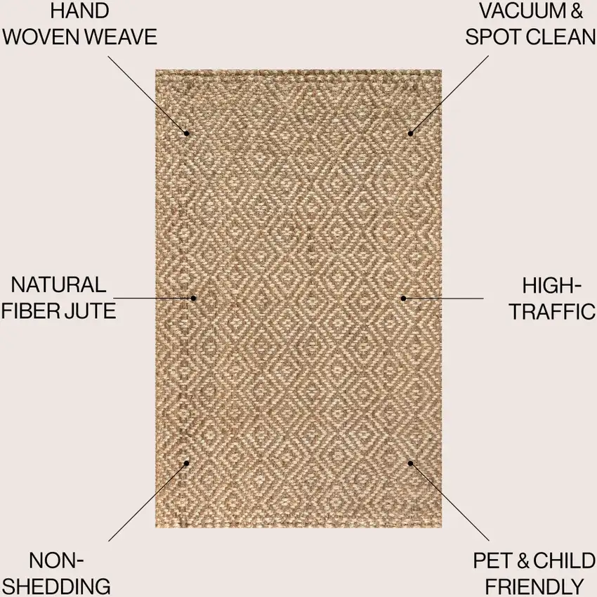 Natural Jute Handmade Area Rug Photo 9