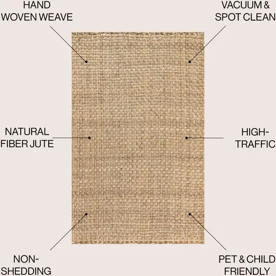 Natural Jute Handmade Area Rug Photo 8