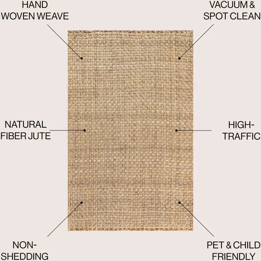 Natural Jute Handmade Area Rug Photo 8
