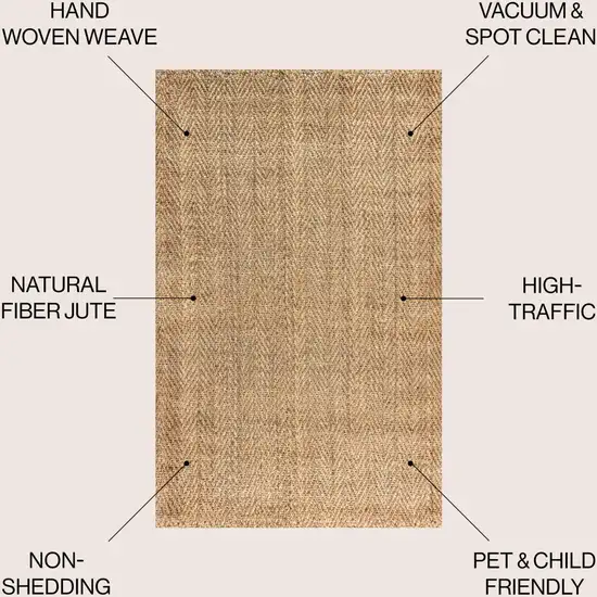 Natural Jute Handmade Area Rug Photo 8