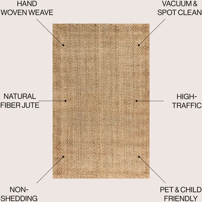 Natural Jute Handmade Area Rug Photo 8