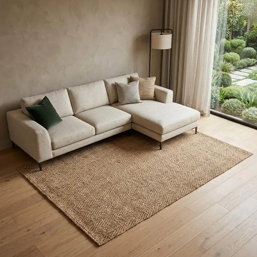 Natural Jute Handmade Area Rug Photo 1