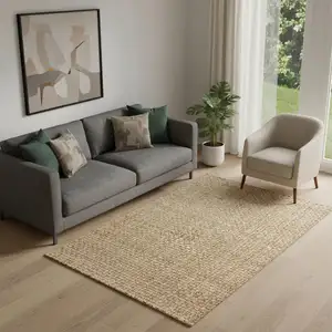 Photo of Natural Jute Handmade Area Rug