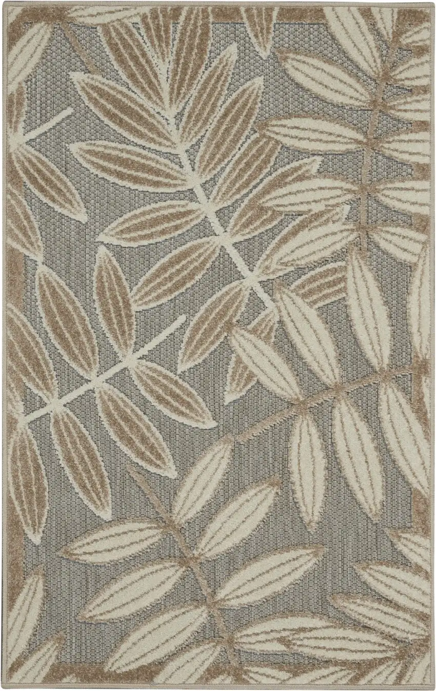 Natural Leaves Indoor Outdoor Area Rug Photo 1