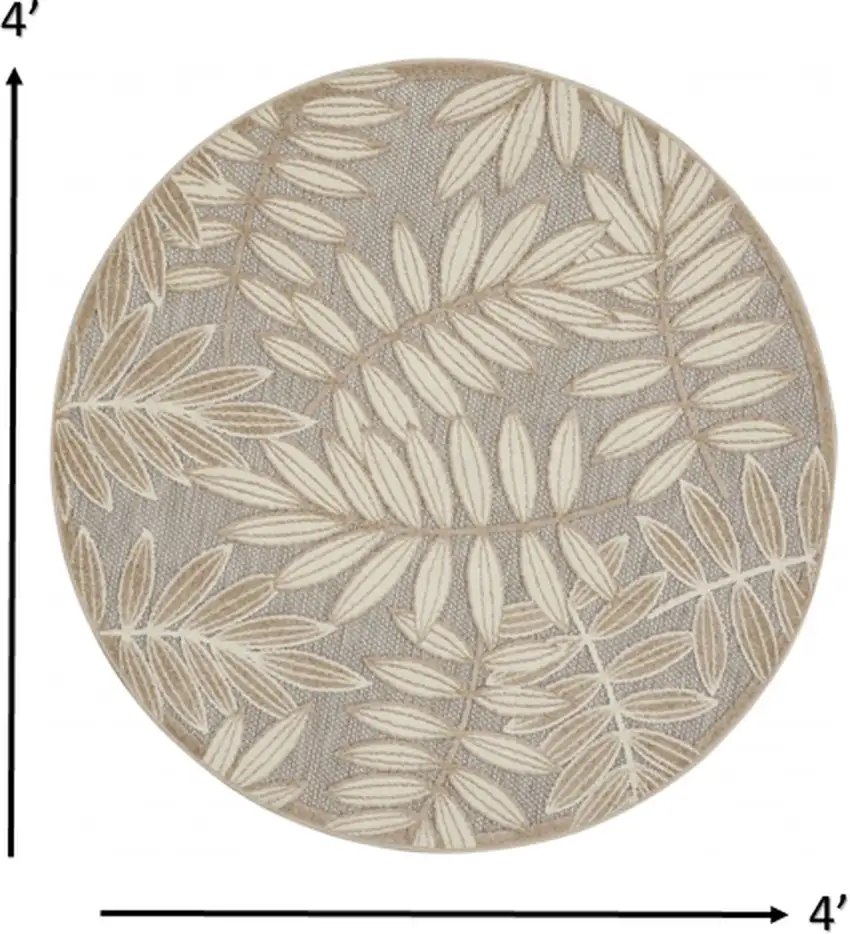Natural Leaves Indoor Outdoor Area Rug Photo 6