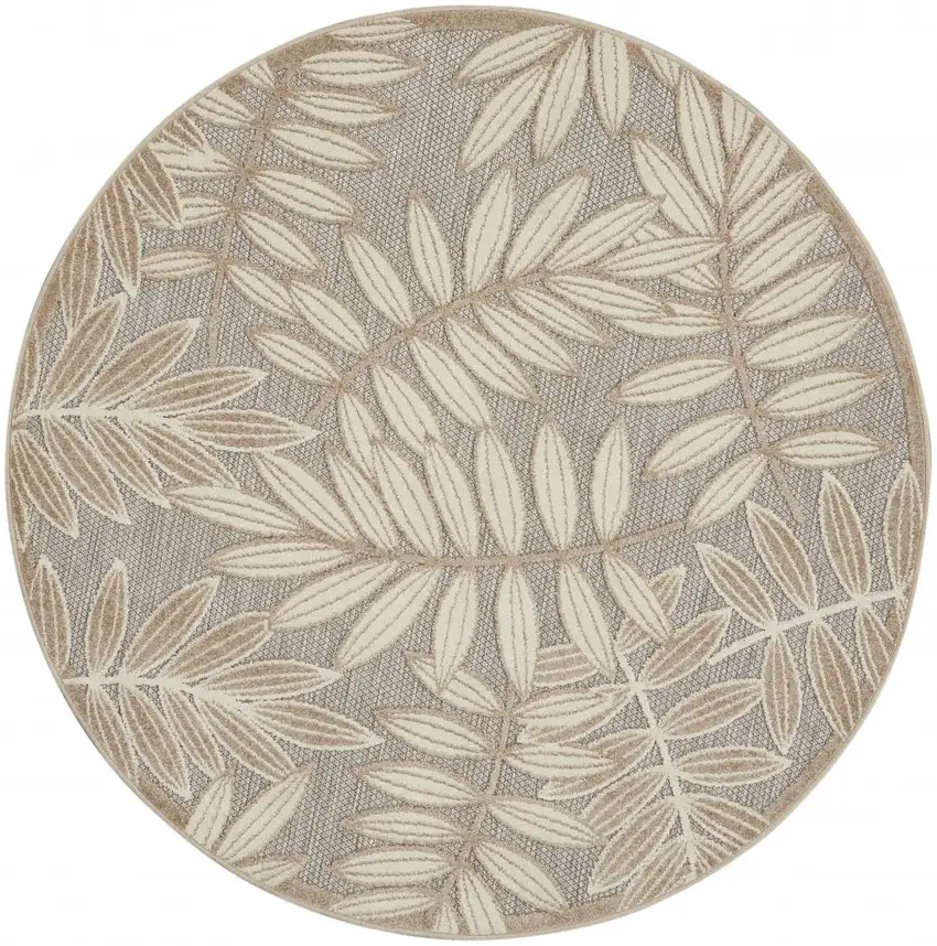 Natural Leaves Indoor Outdoor Area Rug Photo 1