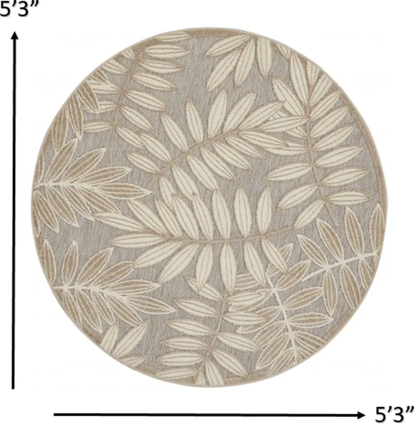 Natural Leaves Indoor Outdoor Area Rug Photo 6