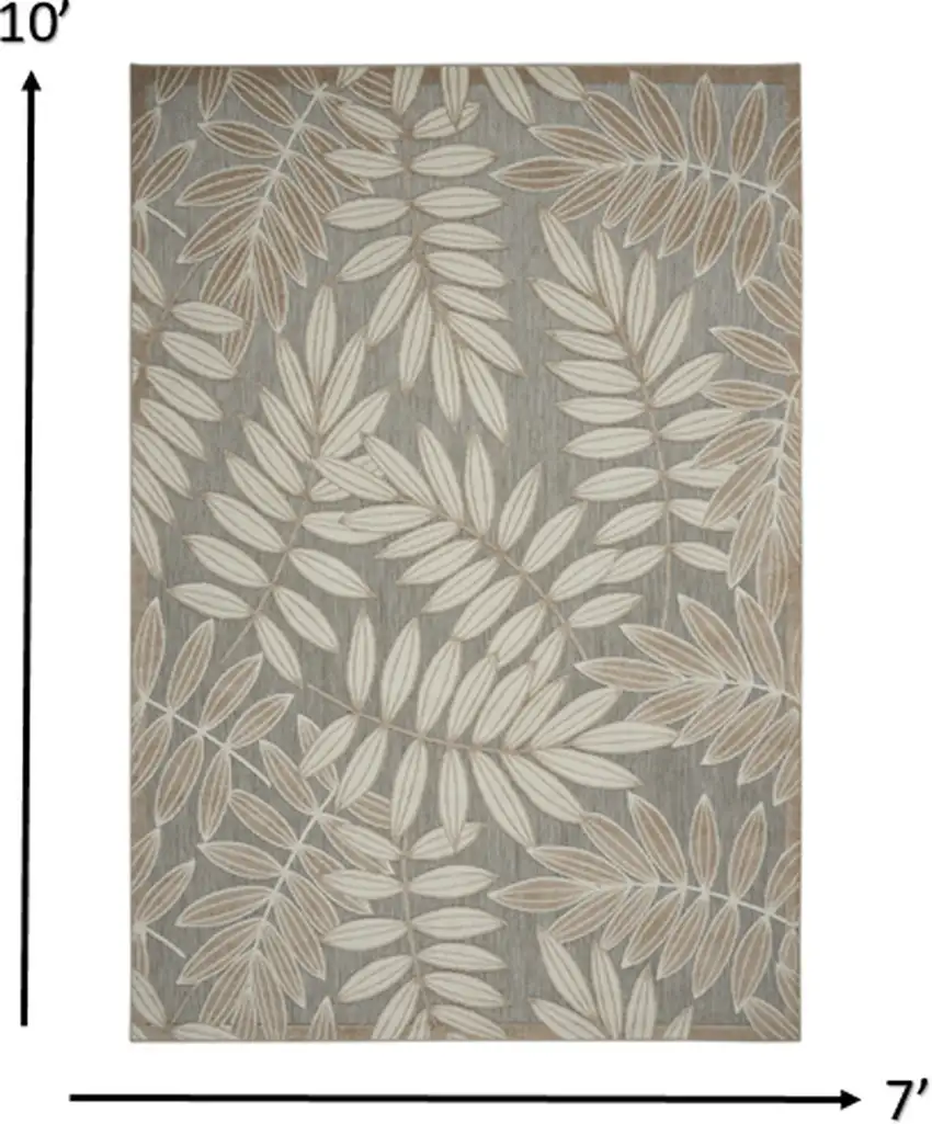 Natural Leaves Indoor Outdoor Area Rug Photo 5