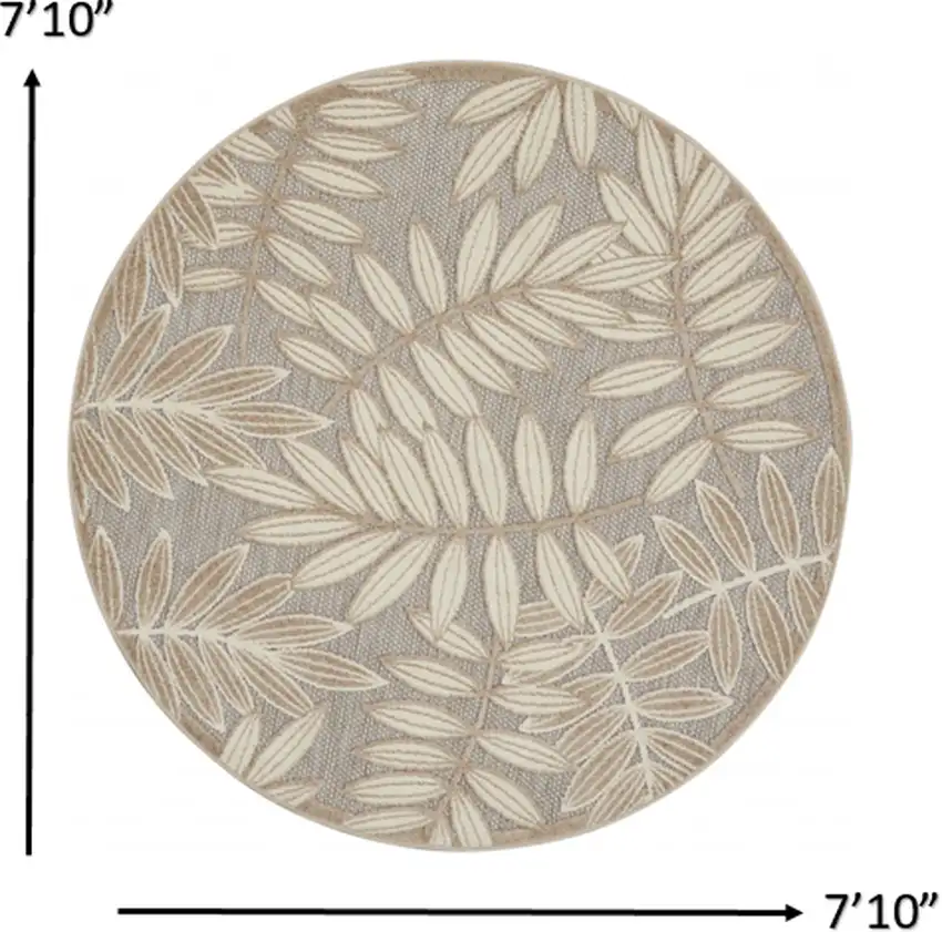 Natural Leaves Indoor Outdoor Area Rug Photo 6