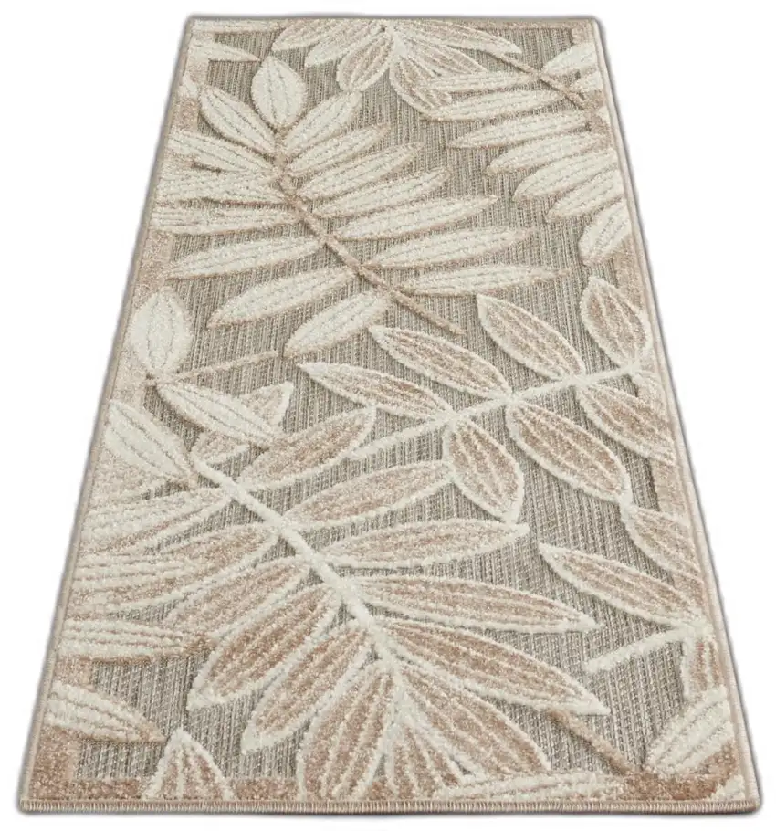 Natural Leaves Indoor Outdoor Runner Rug Photo 7