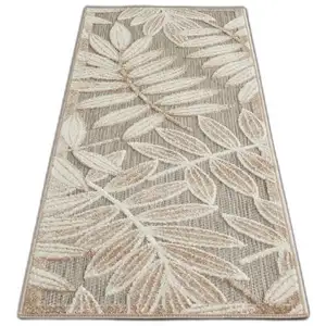 Photo of Natural Leaves Indoor Outdoor Runner Rug