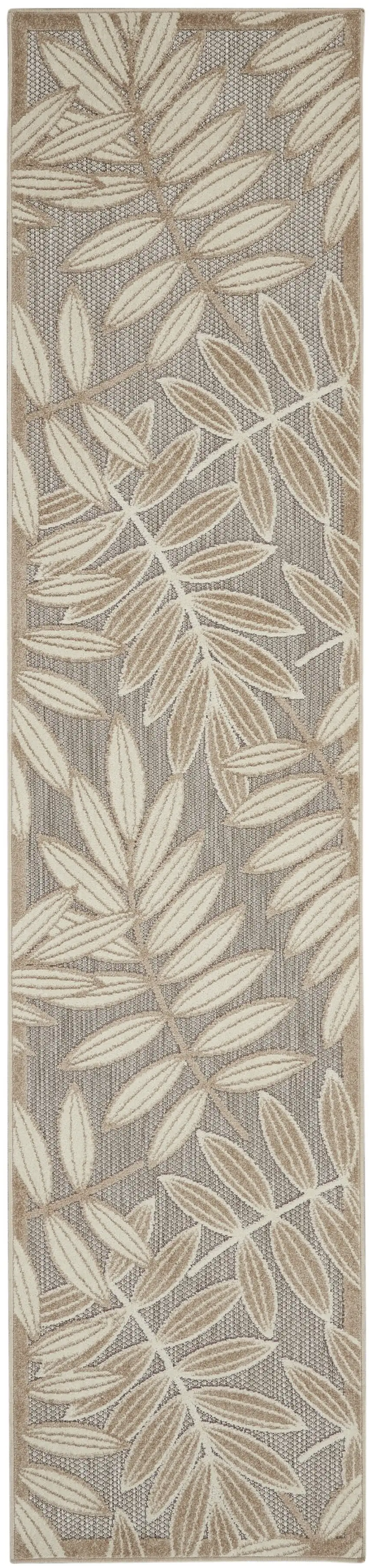 Natural Leaves Indoor Outdoor Runner Rug Photo 1