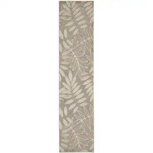 Photo of Natural Leaves Indoor Outdoor Runner Rug