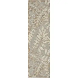 Photo of Natural Leaves Indoor Outdoor Runner Rug