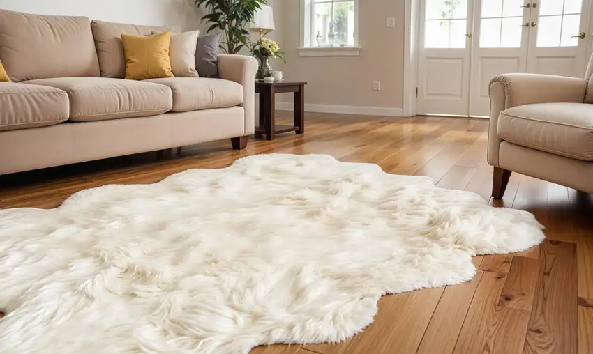 Natural New Zealand Sheepskin Area Rug Photo 1