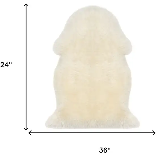 White Natural New Zealand Sheepskin Wool Area Rug Photo 4