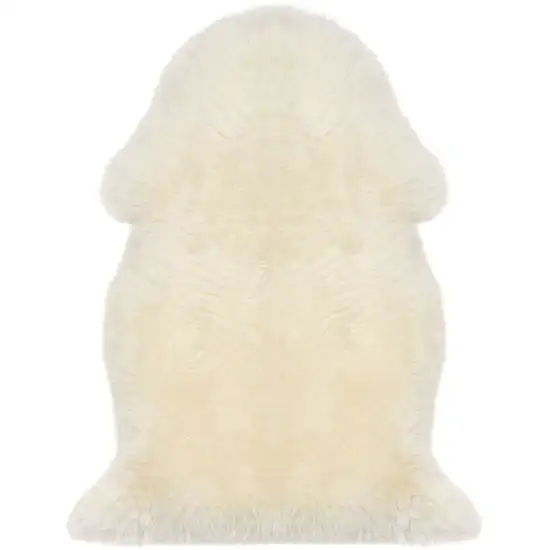 White Natural New Zealand Sheepskin Wool Area Rug Photo 1