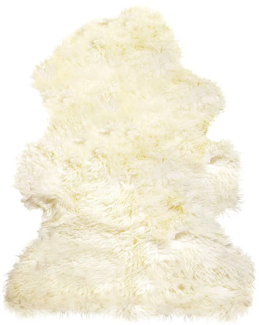 Natural New Zealand Sheepskin Wool Area Rug Photo 1