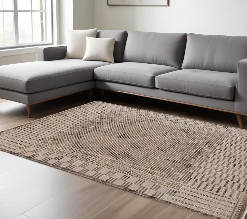 94 X 130 Natural Polyester Rug Photo 1